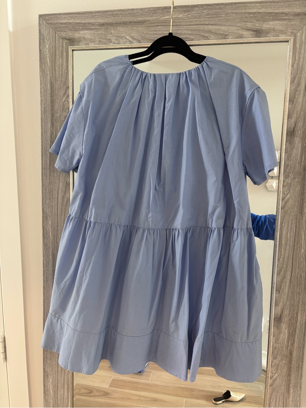 COS Pale Blue Tiered Short Sleeve Dress - Picture 4 of 4